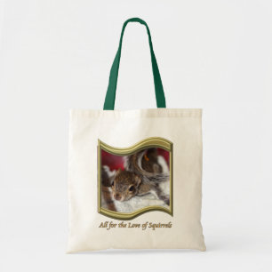 Bolso De Tela Tote precioso del presupuesto de la ardilla del