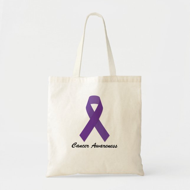 Bolso De Tela Tote presupuestario - Conciencia sobre el cáncer (Frente)