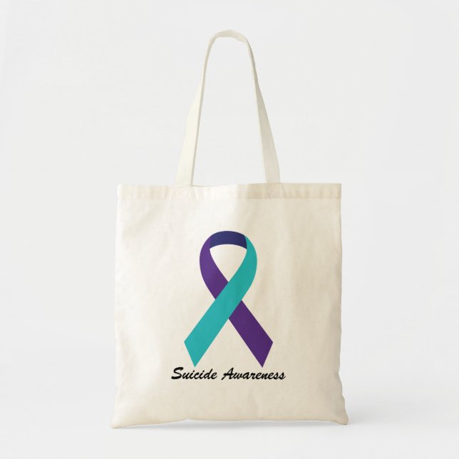 Bolso De Tela Tote presupuestario - Conciencia sobre el suicidio (Frente)