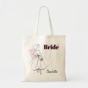 Bolso De Tela Tote presupuestario de Fashion Bride Pink Bride Na