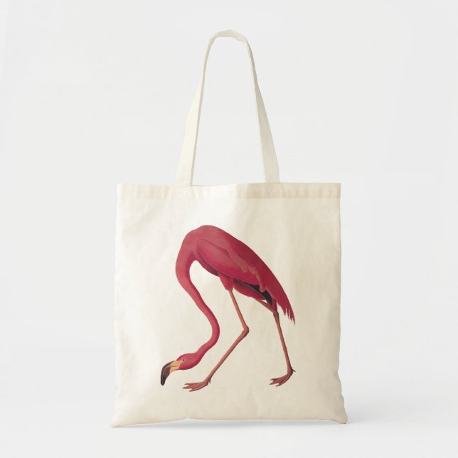 Bolso De Tela Tote presupuestario de flamenco rosa (Frente)