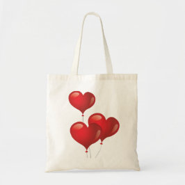 Bolso De Tela Tote presupuestario de Heart Balloons