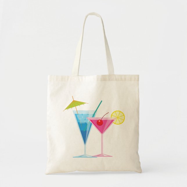 Bolso De Tela Tote Presupuestario de Playa Tropical (Frente)