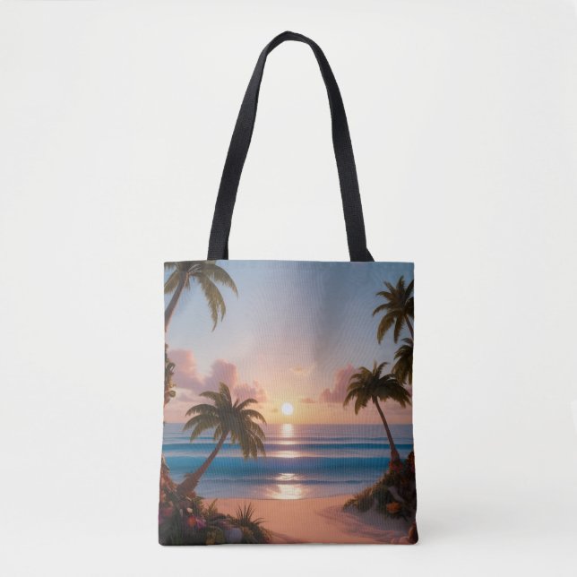 Bolso De Tela Tote privado de playa (Anverso)