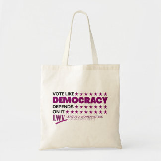 Bolso De Tela Tote Purple Vota Como Si La Democracia Dependiera
