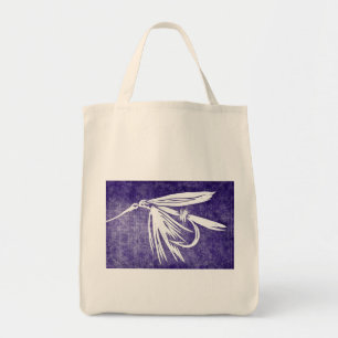 Bolso De Tela tote "Purple Wet Fly" de trucha humedeció