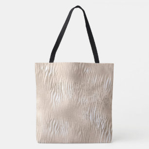 Bolso De Tela Tote Purpurina Gold Design Designer