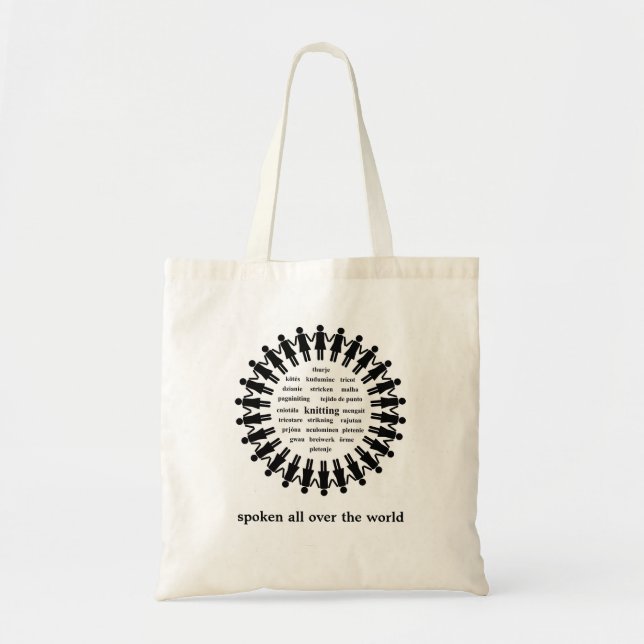 Bolso De Tela tote que hace punto (Frente)