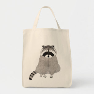Bolso De Tela Tote Raccoon Grocery