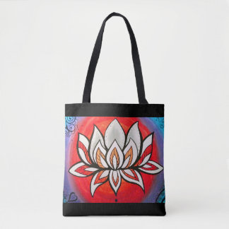 Bolso De Tela Tote Rainbow Lotus