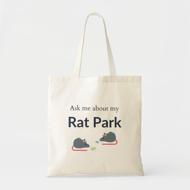 Bolso De Tela Tote Rat Park (Frente)