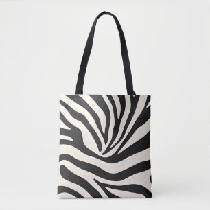 Bolso De Tela Tote rayado inspirado en Zibbra