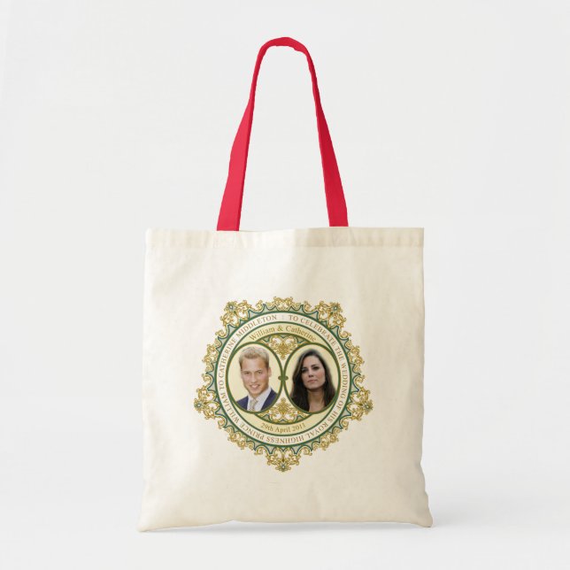 Bolso De Tela Tote real de la boda (Frente)