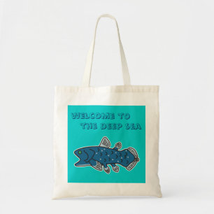 Bolso De Tela Tote "RECEPCIÓN de Coelacanth al MAR PROFUNDO "