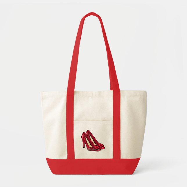 Bolso De Tela Tote Red Heels (Frente)
