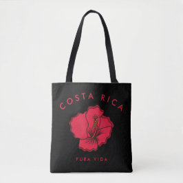 Bolso De Tela Tote Red Hibiscus Beach