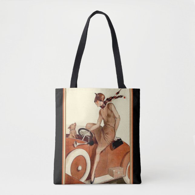 Bolso De Tela Tote resistente de la aleta del art déco (Anverso)