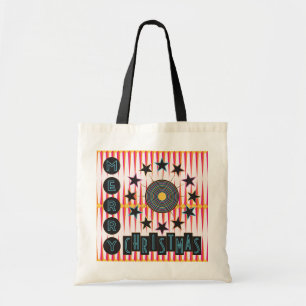 Bolso De Tela Tote Retro de Feliz Navidad
