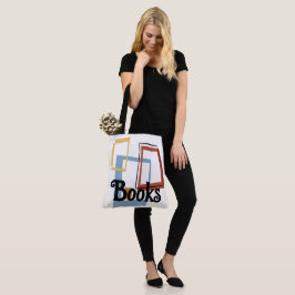 Bolso De Tela Tote Retro Green y Squares Books