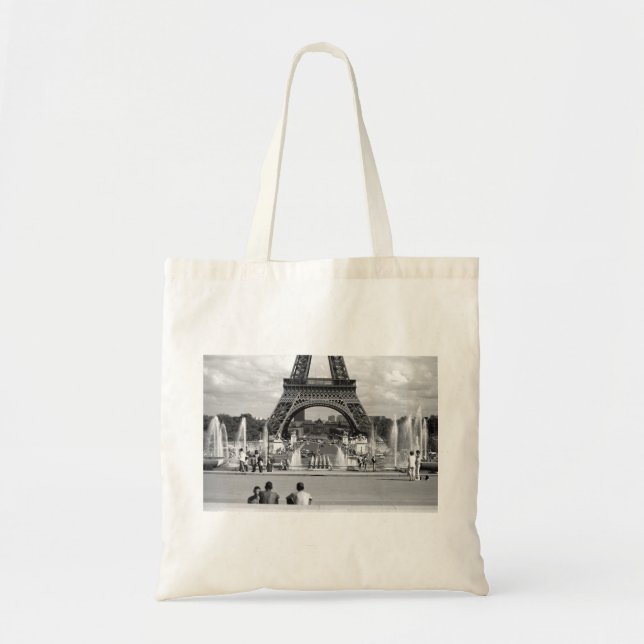 Bolso De Tela Tote reutilizable de niños parisinos (Frente)