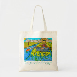 Bolso De Tela Tote reutilizable del chica del río