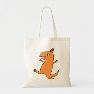 Bolso De Tela Tote reutilizable del dinosaurio divertido del