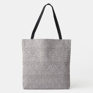 Bolso De Tela Tote reversible marrón/tan de impresión animal