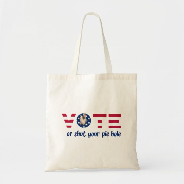 Bolso De Tela Tote Rex Vote (Frente)