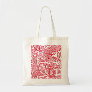 Bolso De Tela Tote rojo de Paisley