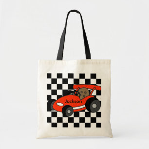 Bolso De Tela Tote rojo del coche de carreras