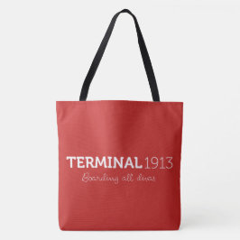 Bolso De Tela Tote rojo grande del terminal 1913