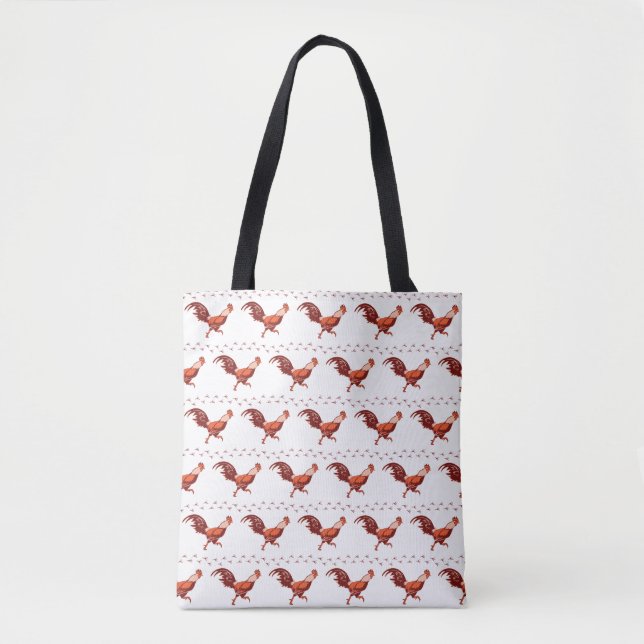 Bolso De Tela Tote Rooster (Anverso)