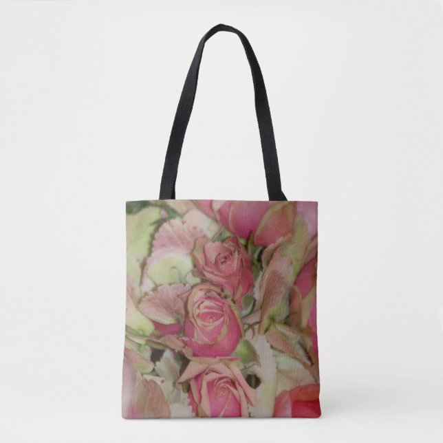 Bolso De Tela Tote Rosa (Anverso)