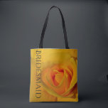 Bolso De Tela Tote rosa amarillo para la dama de honor<br><div class="desc">rosa amarillo bonito - fotografía de H Cooper</div>