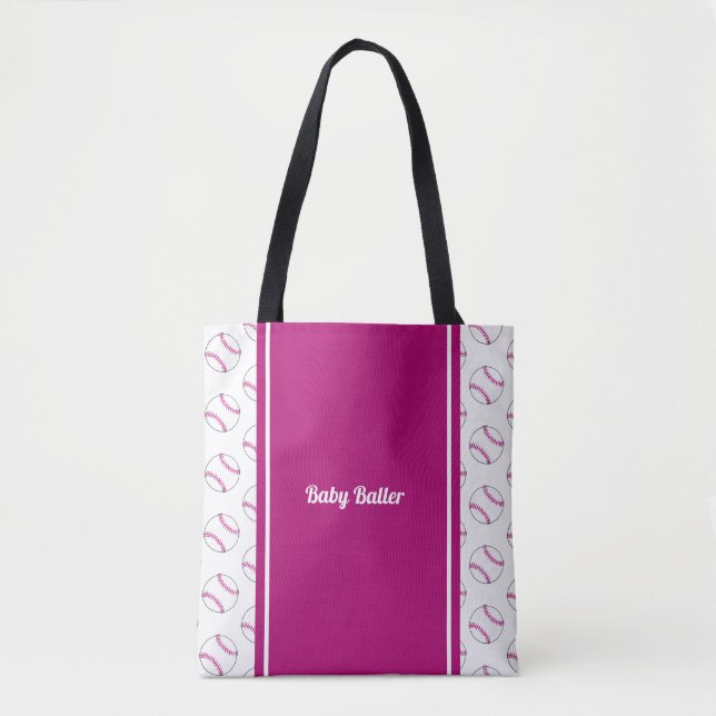 Bolso De Tela Tote rosa de bebe más pequeño (Anverso)