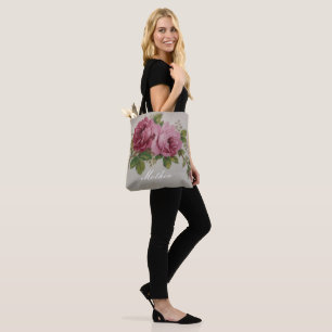 Bolso De Tela Tote Rosa Elegancia Rosa Rosa Rosa Rosa Rosa
