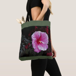 Bolso De Tela Tote Rosa Hibiscus