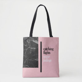 Bolso De Tela Tote rosado de cogida de los vuelos