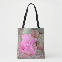 Tote rosado de la floración del higo chumbo
