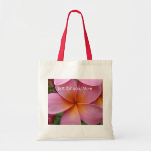 Bolso De Tela Tote rosado del Plumeria