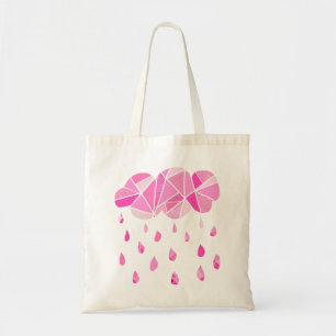 Bolso De Tela Tote rosado fracturado de la nube