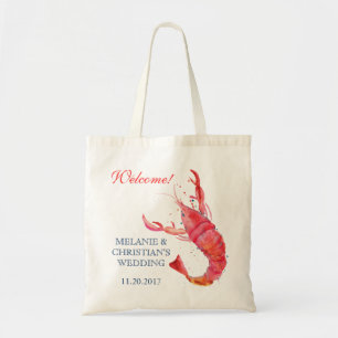 Bolso De Tela Tote rústico náutico de la lona de la boda de la