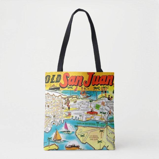 Bolso De Tela Tote San Juan Puerto Rico (Anverso)