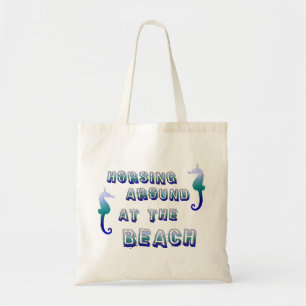 Bolso De Tela Tote Seahorse Beach