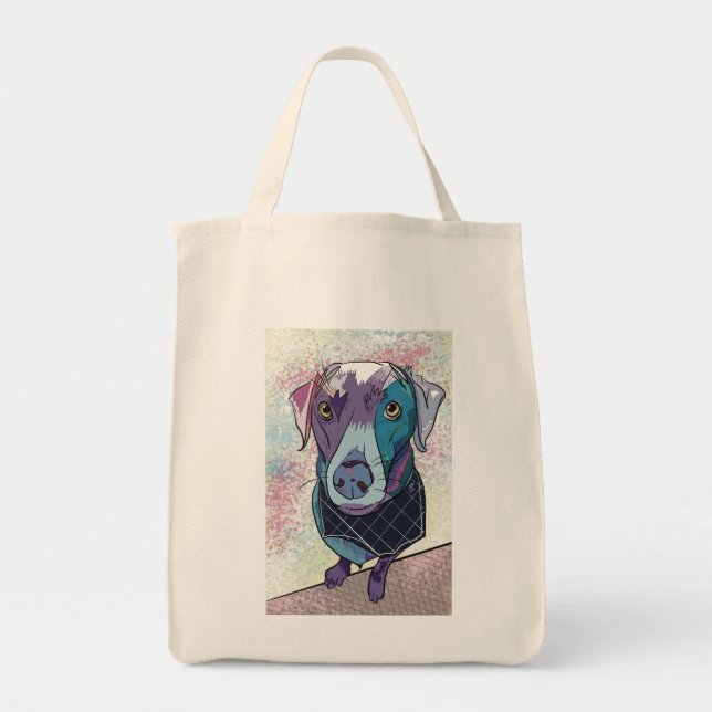 Bolso De Tela Tote Silver Lab (Frente)