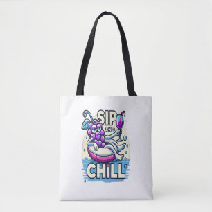 Bolso De Tela Tote Sip Y Chill