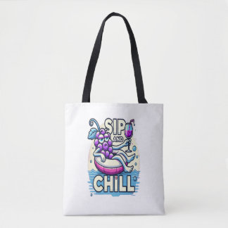 Bolso De Tela Tote Sip Y Chill