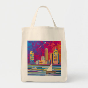 Bolso De Tela Tote Skyline de Jersey City