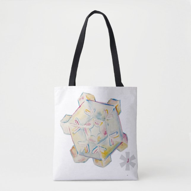 Bolso De Tela Tote Snowflake  (Anverso)