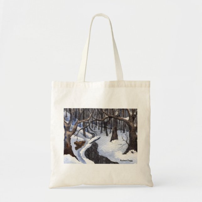 Bolso De Tela Tote Snowscape (Frente)